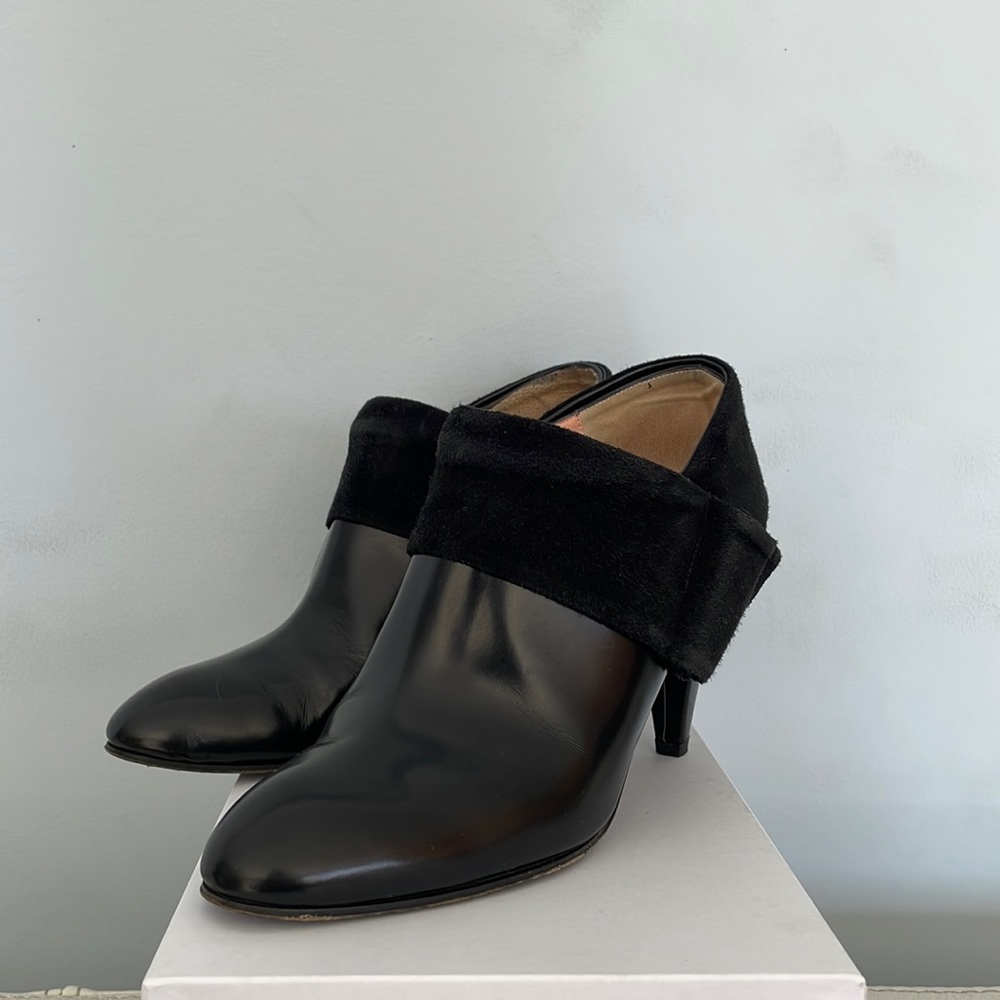Nanette Lepore black leather booties